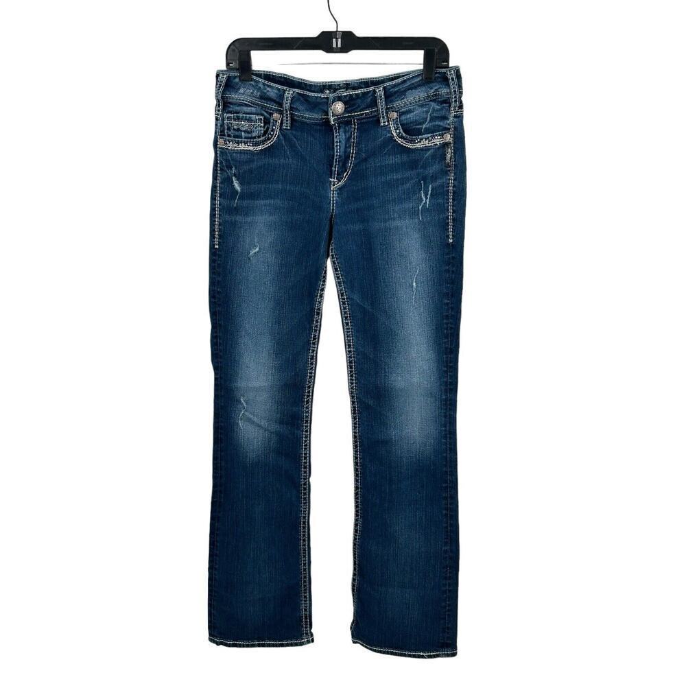 Silver Jeans Fluid Suki Mid-Rise Slim Boot Cut Jeans W31 L33